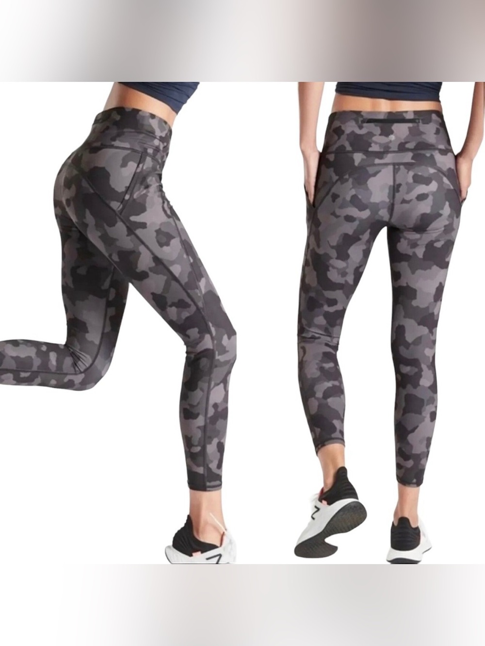 Athleta Contender Camo 7/8 Leggings L